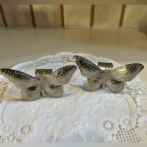 Set of 2 Butterfly 🦋 Metal Napkin Rings